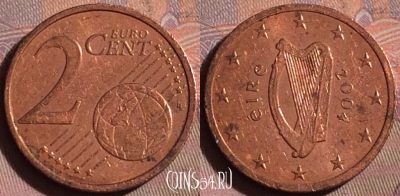 Ирландия 2 евроцента 2004 года, KM# 33, 235b-068