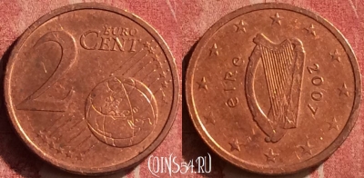 Ирландия 2 евроцента 2007 года, KM# 33, 372n-104