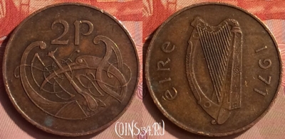 Ирландия 2 пенса 1971 года, KM# 21, 159m-041