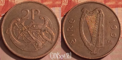 Ирландия 2 пенса 1995 года, KM# 21a, 360k-144