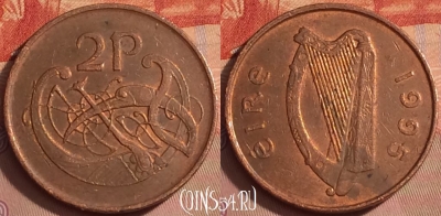 Ирландия 2 пенса 1995 года, KM# 21a, 361k-082