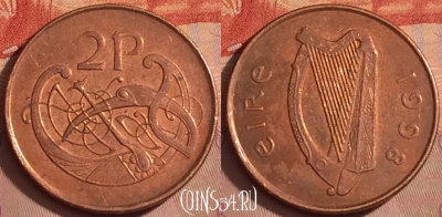 Ирландия 2 пенса 1998 года, KM# 21a, 360k-136