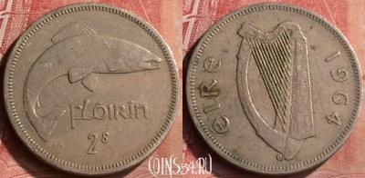 Ирландия 2 шиллинга (флорин) 1964 года, KM# 15a, 101m-109