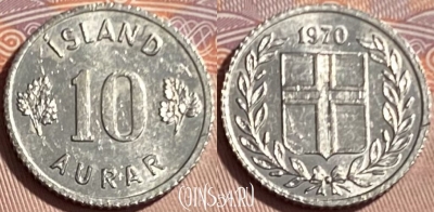 Исландия 10 эйре 1970 года, KM# 10a, 068s-027