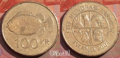 Исландия 100 крон 2004 года, KM# 35, 258a-134