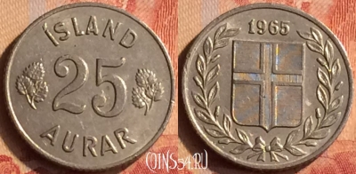 Исландия 25 эйре 1965 года, KM# 11, 043n-070