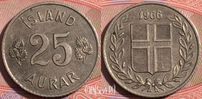 Исландия 25 эйре 1966 года, KM# 11, a050-059