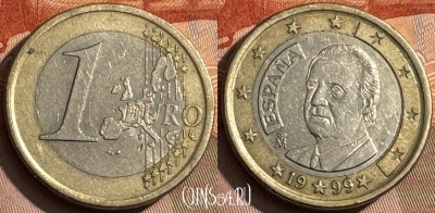 Испания 1 евро 1999 года, KM# 1046, 467s-670