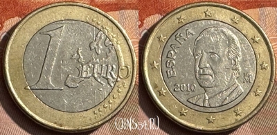 Испания 1 евро 2010 года, KM# 1150, 467s-672