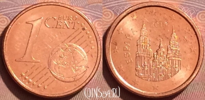 Испания 1 евроцент 2015 года, KM# 1144, 232l-009