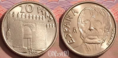 Испания 10 песет 1997 года, KM# 982, UNC, 087l-129