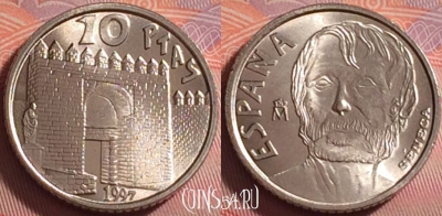 Испания 10 песет 1997 года, KM# 982, UNC, 291j-132