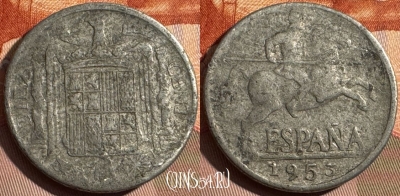 Испания 10 сентимо 1953 года, KM# 766, 370s-098