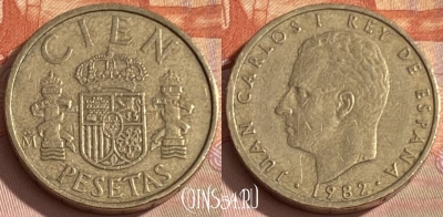 Испания 100 песет 1982 года, KM# 826, 353p-050