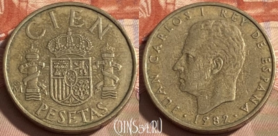 Испания 100 песет 1982 года, KM# 826, 497р-007