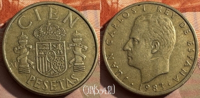 Испания 100 песет 1983 года, KM# 826, 155s-114