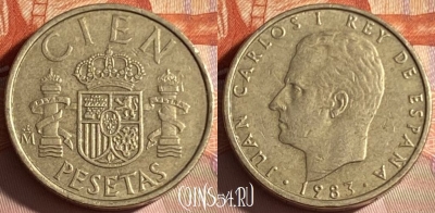 Испания 100 песет 1983 года, KM# 826, 303p-133