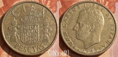 Испания 100 песет 1983 года, KM# 826, 480р-135
