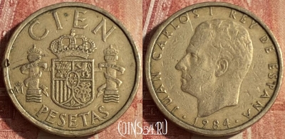 Испания 100 песет 1984 года, KM# 826, 053p-009