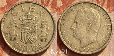 Испания 100 песет 1984 года, KM# 826, 366q-083