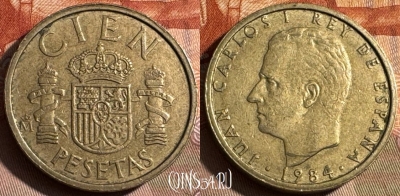 Испания 100 песет 1984 года, KM# 826, s480s-094