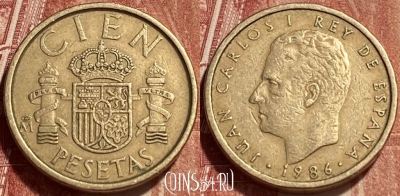 Испания 100 песет 1986 года, KM# 826, 392q-118