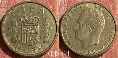 Испания 100 песет 1988 года, KM# 826, 238r-112 ♛