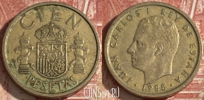 Испания 100 песет 1988 года, KM# 826, 352r-057