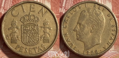 Испания 100 песет 1988 года, KM# 826, 492р-002