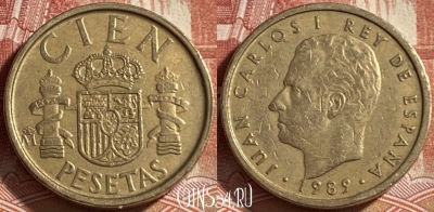 Испания 100 песет 1989 года, KM# 826, 492р-003