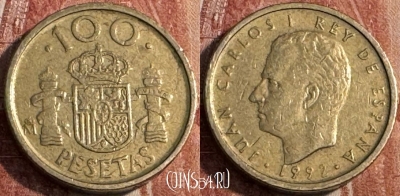 Испания 100 песет 1992 года, KM# 908, 107s-138
