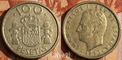 Испания 100 песет 1992 года, KM# 908, 153s-101 ♛