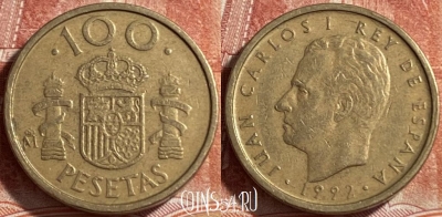 Испания 100 песет 1992 года, KM# 908, 492р-105