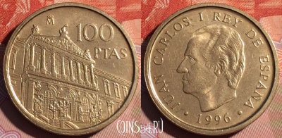 Испания 100 песет 1996 года, KM# 964, UNC, 120d-003