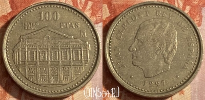 Испания 100 песет 1997 года, KM# 984, 444r-038 ♛