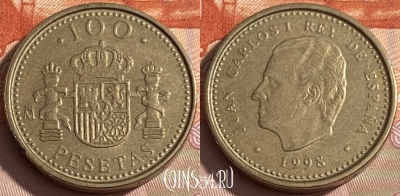 Испания 100 песет 1998 года, KM# 989, 255q-104
