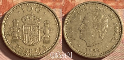 Испания 100 песет 1998 года, KM# 989, 360p-016