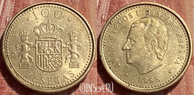Испания 100 песет 1998 года, KM# 989, 392q-123