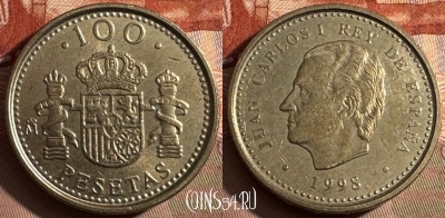 Испания 100 песет 1998 года, KM# 989, 424s-121