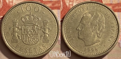 Испания 100 песет 1998 года, KM# 989, 425q-128 ♛