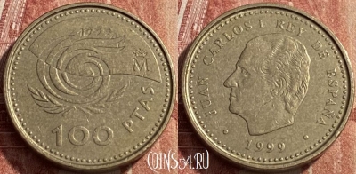 Испания 100 песет 1999 года, KM# 1006, 463q-033