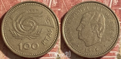Испания 100 песет 1999 года, KM# 1006, 477р-027