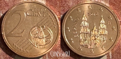 Испания 2 евроцента 2016 года, KM# 1045, UNC, 507s-089