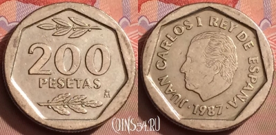 Испания 200 песет 1987 года, KM# 829, 082l-008