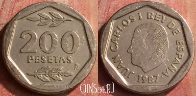 Испания 200 песет 1987 года, KM# 829, 427-068