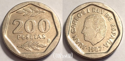 Испания 200 песет 1987 года, см. состояние, 70-023b