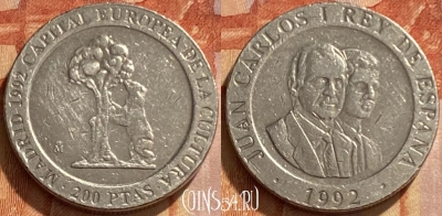 Испания 200 песет 1992 года, KM# 910, 461q-309 ♛