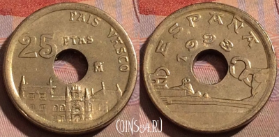 Испания 25 песет 1993 года, KM# 920, 184b-033