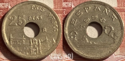 Испания 25 песет 1993 года, KM# 920, 492р-030