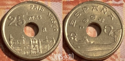 Испания 25 песет 1993 года, KM# 920, 500р-051